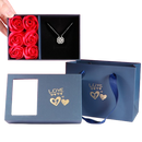 Colar Trevo - 4 Corações + 6 petalas de rosas