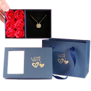 Colar Trevo - 4 Corações + 6 petalas de rosas